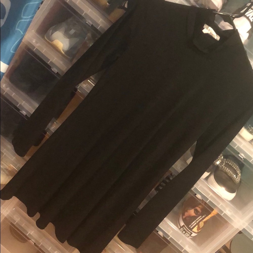 Mock neck long sleeve dress